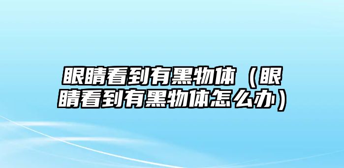 眼睛看到有黑物體（眼睛看到有黑物體怎么辦）