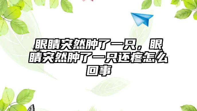 眼睛突然腫了一只，眼睛突然腫了一只還疼怎么回事