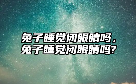 兔子睡覺(jué)閉眼睛嗎，兔子睡覺(jué)閉眼睛嗎?