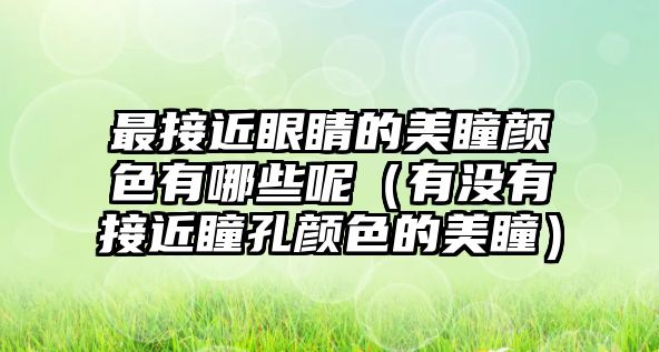 最接近眼睛的美瞳顏色有哪些呢（有沒有接近瞳孔顏色的美瞳）