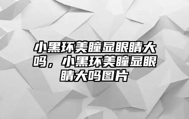 小黑環美瞳顯眼睛大嗎，小黑環美瞳顯眼睛大嗎圖片