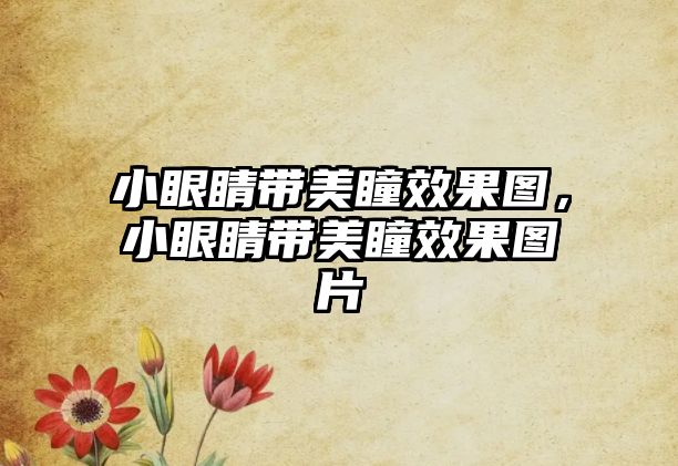 小眼睛帶美瞳效果圖，小眼睛帶美瞳效果圖片