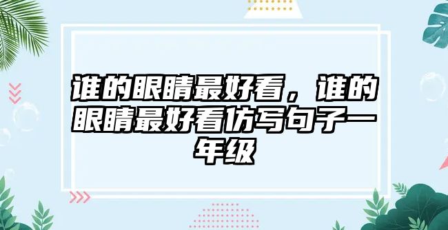 誰的眼睛最好看，誰的眼睛最好看仿寫句子一年級