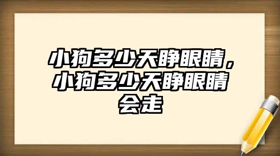 小狗多少天睜眼睛，小狗多少天睜眼睛會走