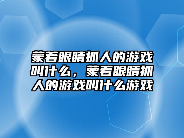 蒙著眼睛抓人的游戲叫什么，蒙著眼睛抓人的游戲叫什么游戲