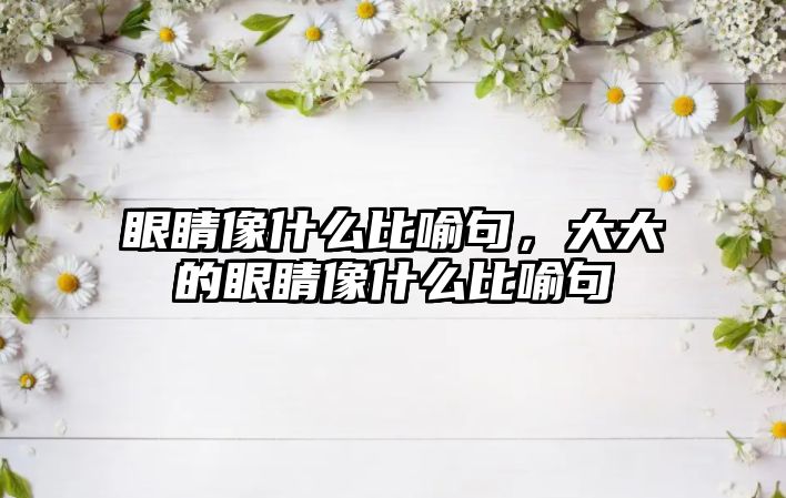 眼睛像什么比喻句，大大的眼睛像什么比喻句