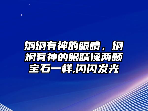 炯炯有神的眼睛，炯炯有神的眼睛像兩顆寶石一樣,閃閃發光