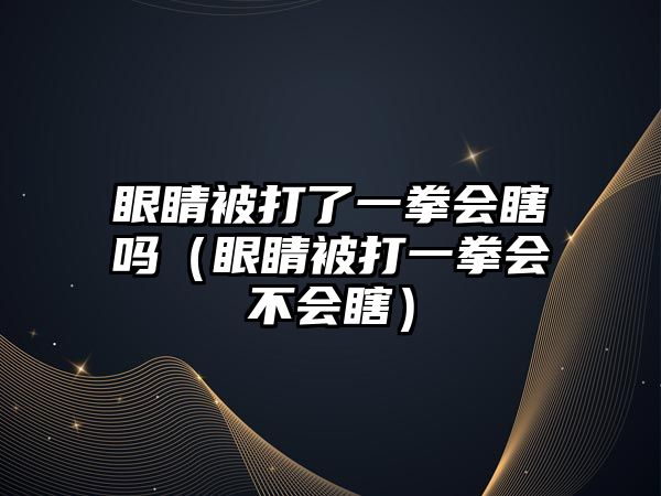 眼睛被打了一拳會瞎嗎（眼睛被打一拳會不會瞎）