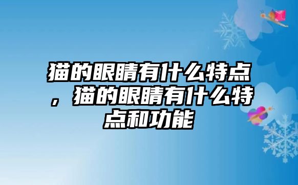 貓的眼睛有什么特點，貓的眼睛有什么特點和功能