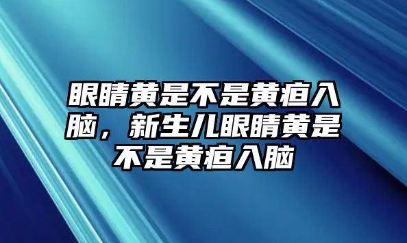 眼睛黃是不是黃疸入腦，新生兒眼睛黃是不是黃疸入腦