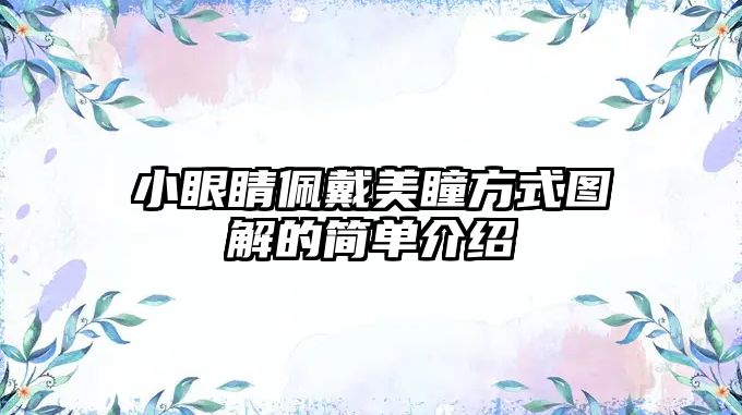 小眼睛佩戴美瞳方式圖解的簡單介紹