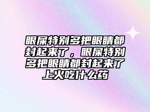 眼屎特別多把眼睛都封起來了，眼屎特別多把眼睛都封起來了上火吃什么藥