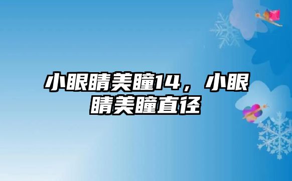 小眼睛美瞳14，小眼睛美瞳直徑