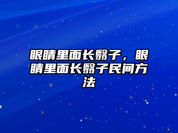 眼睛里面長翳子，眼睛里面長翳子民間方法