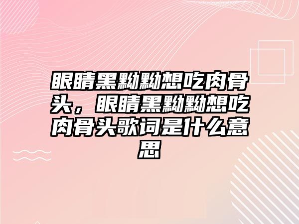 眼睛黑黝黝想吃肉骨頭，眼睛黑黝黝想吃肉骨頭歌詞是什么意思