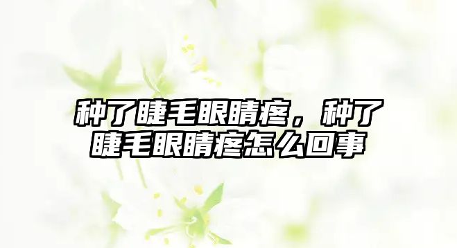 種了睫毛眼睛疼，種了睫毛眼睛疼怎么回事