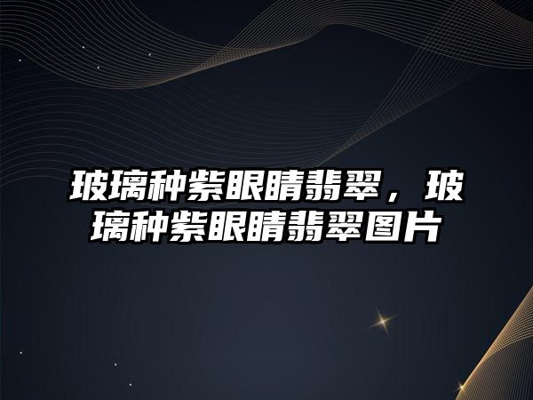 玻璃種紫眼睛翡翠，玻璃種紫眼睛翡翠圖片