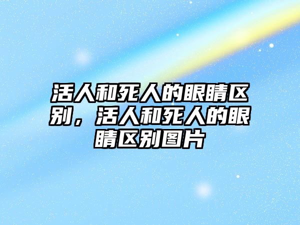 活人和死人的眼睛區別，活人和死人的眼睛區別圖片