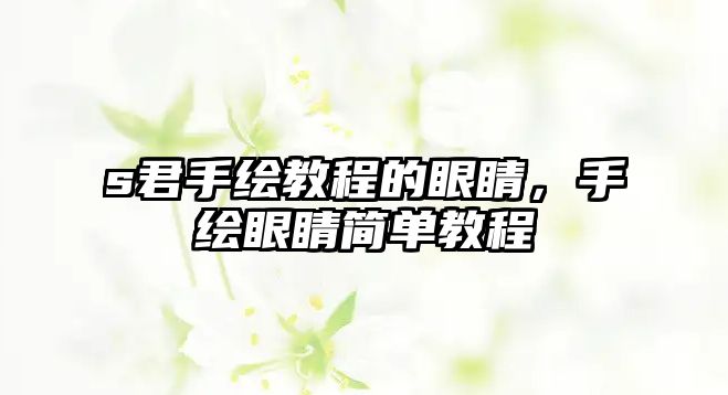 s君手繪教程的眼睛，手繪眼睛簡單教程