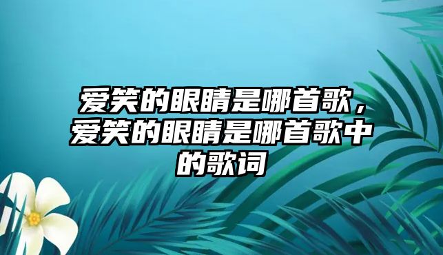 愛笑的眼睛是哪首歌，愛笑的眼睛是哪首歌中的歌詞