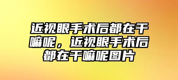 近視眼手術后都在干嘛呢，近視眼手術后都在干嘛呢圖片